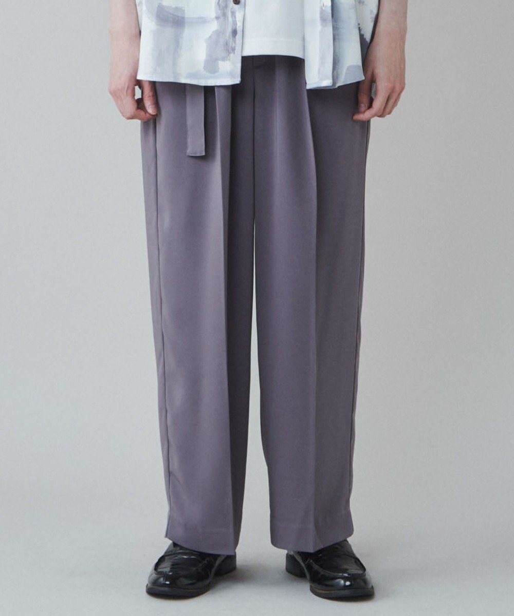 WEGO トロミ　ベルト付きワイドスラックス 