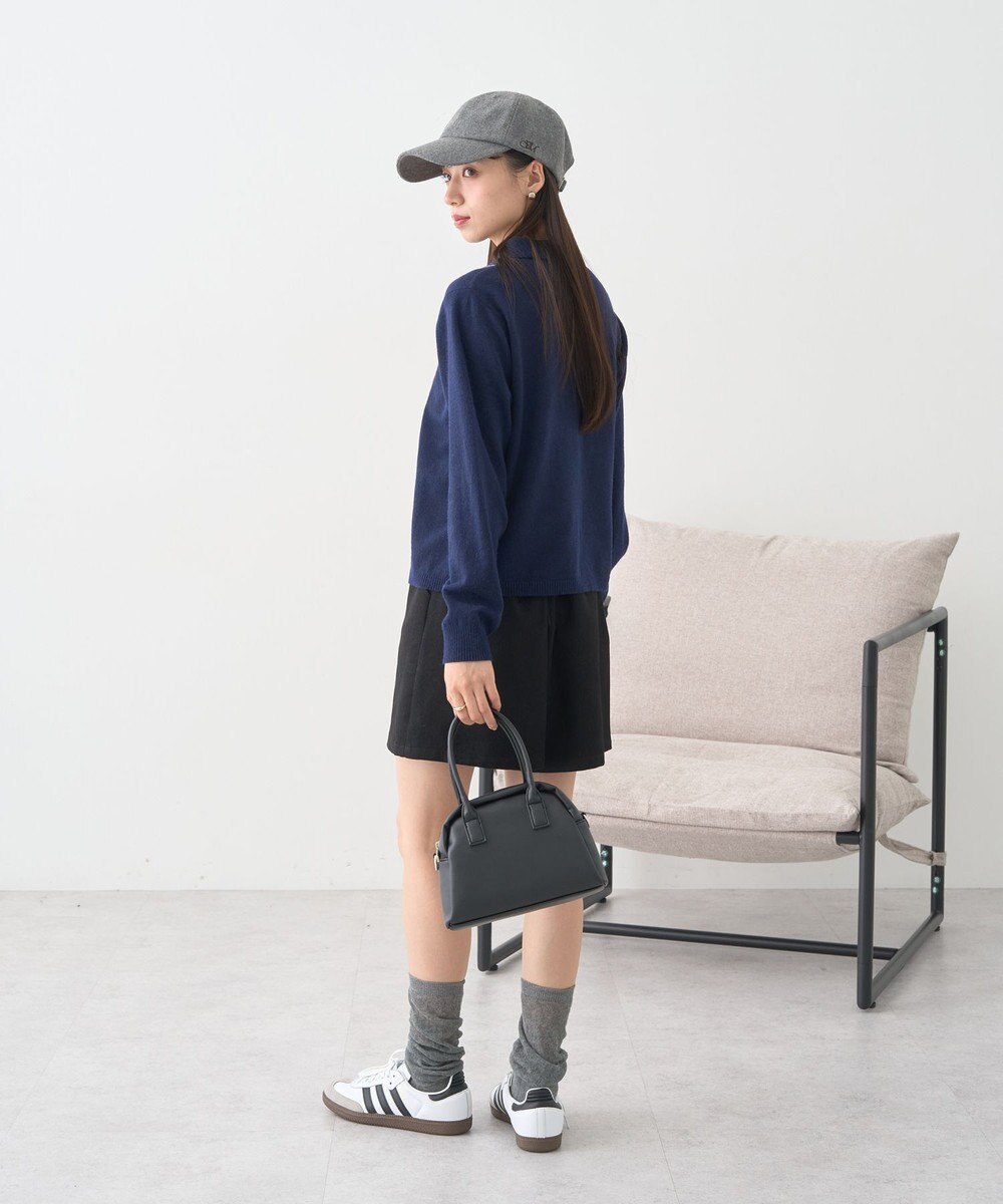 earth music&ecology 【予約】襟付きアーガイルニットカーディガン 