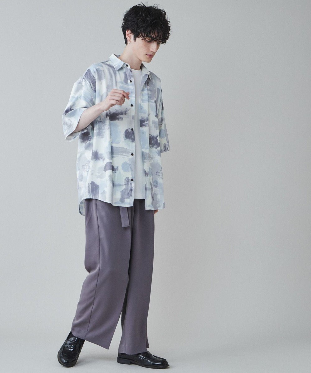 WEGO トロミ　ベルト付きワイドスラックス 