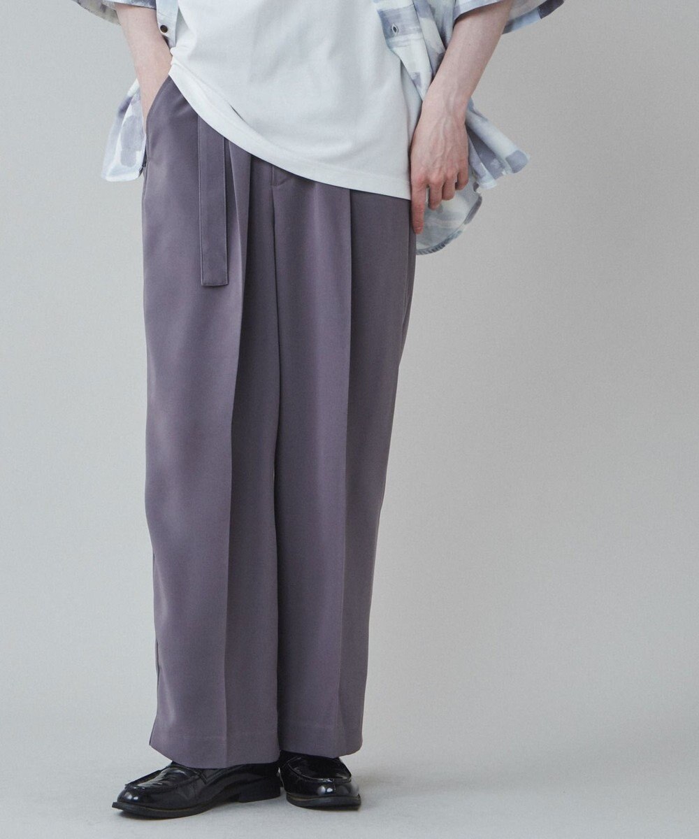 WEGO トロミ　ベルト付きワイドスラックス 