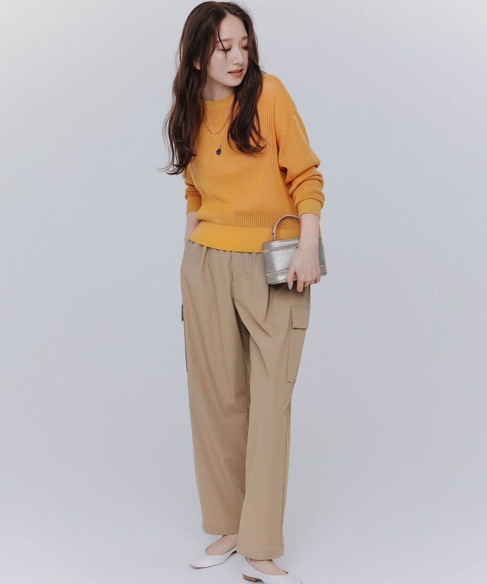 UNFILO L メッシュ クロップドニット 