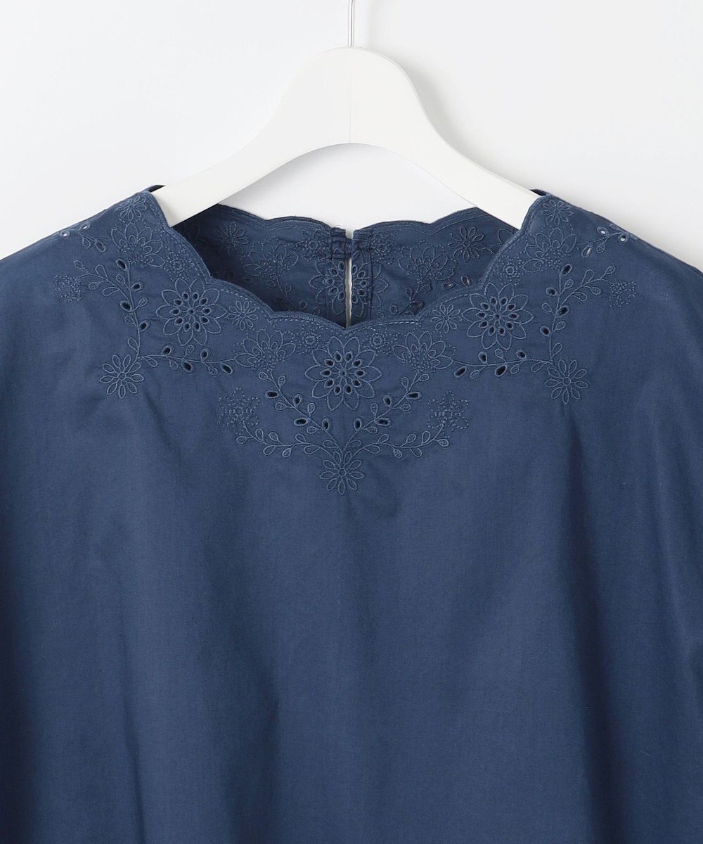 自由区 S 【WEB限定・接触冷感・洗える】エンブロイダリーローンプルオーバー ブラウス 