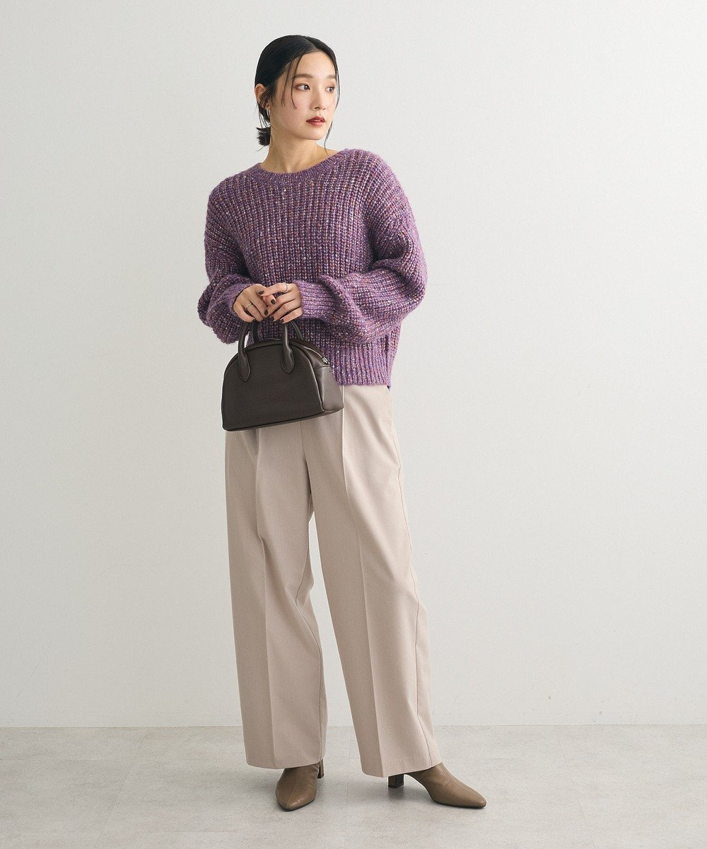 Green Parks あったかきれシル　ワイドストレートパンツ 