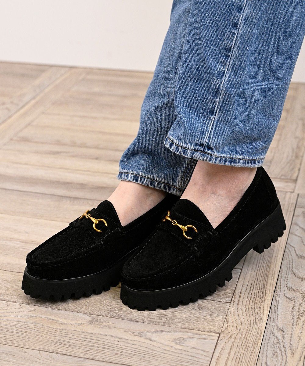 APOM 本革トラックソールホースビットローファー40 