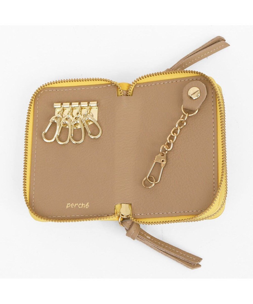 UNBILLION ペルケ perche / ドット型押し・ジャバラカードキーケース 