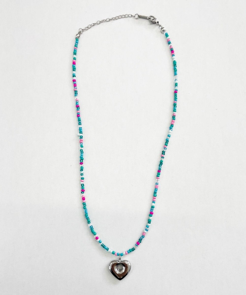 WEGO Lカラービーズハートネックレス 