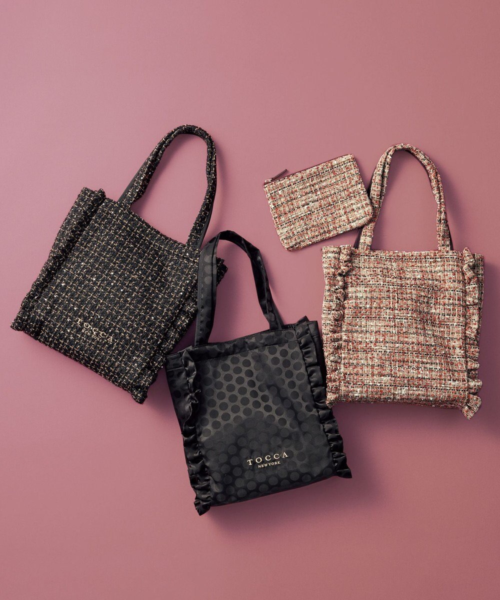 TOCCA 【ヨンア×大人百花×TOCCAコラボカラー有り】PRECIOUS WAVES BAG WITH POUCH ポーチ付きトートバッグ 