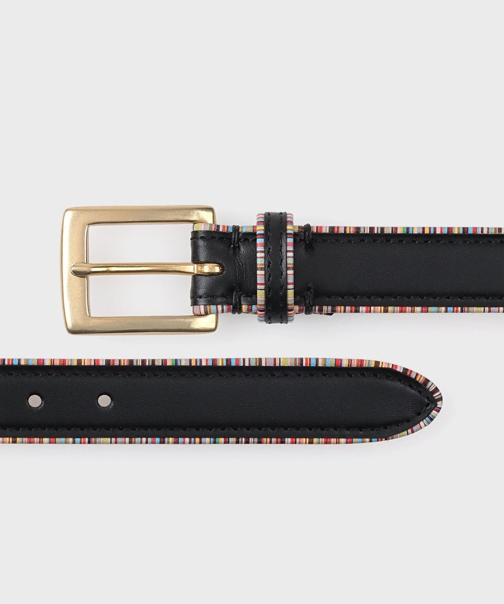 Paul Smith パイピング ストライプ レザーベルト 