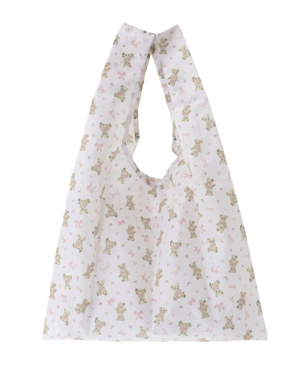 Maison de FLEUR ベアリボンプリントエコバッグ 