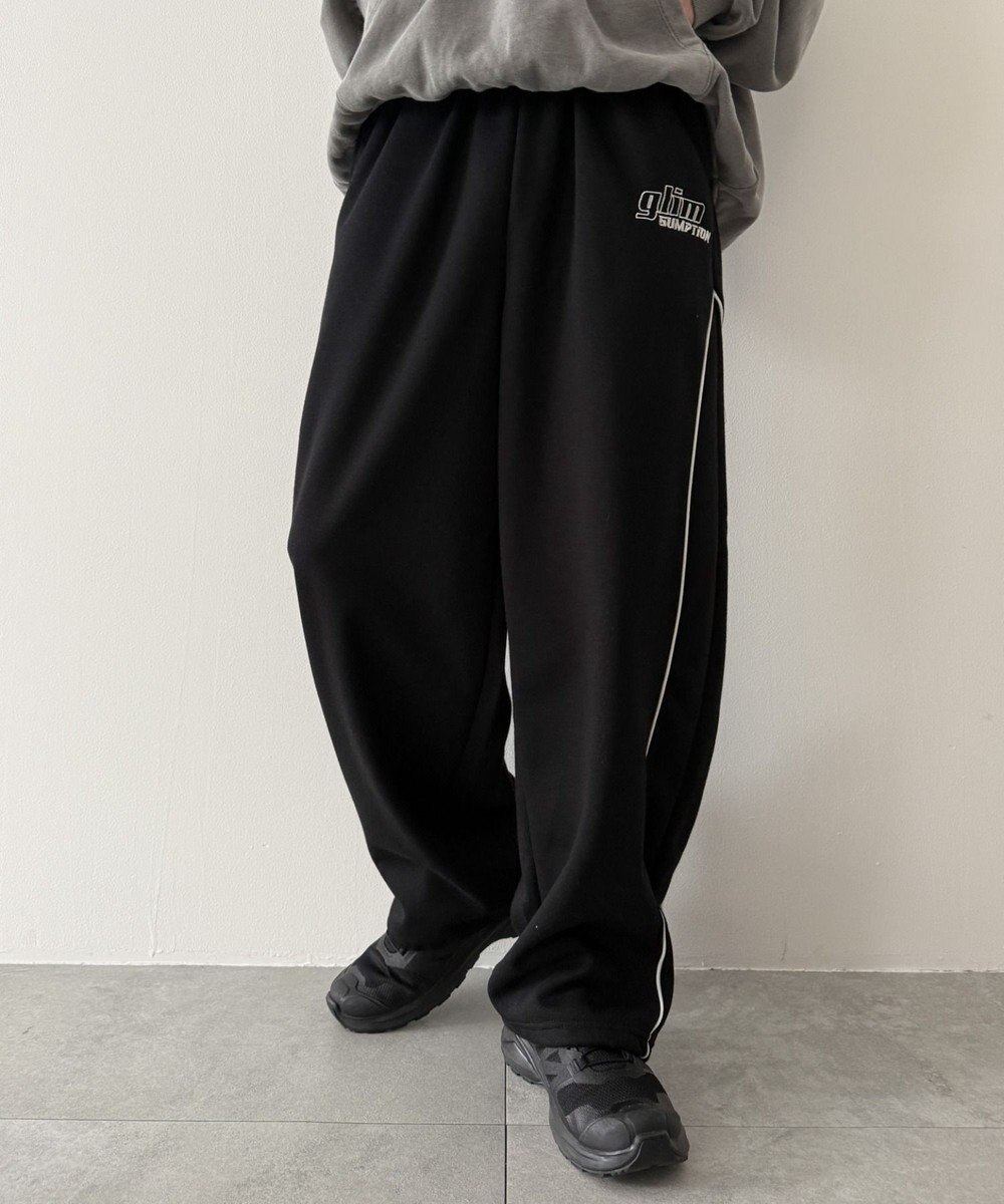 WEGO 【ウエストゴム】パイピングスウェットパンツ 