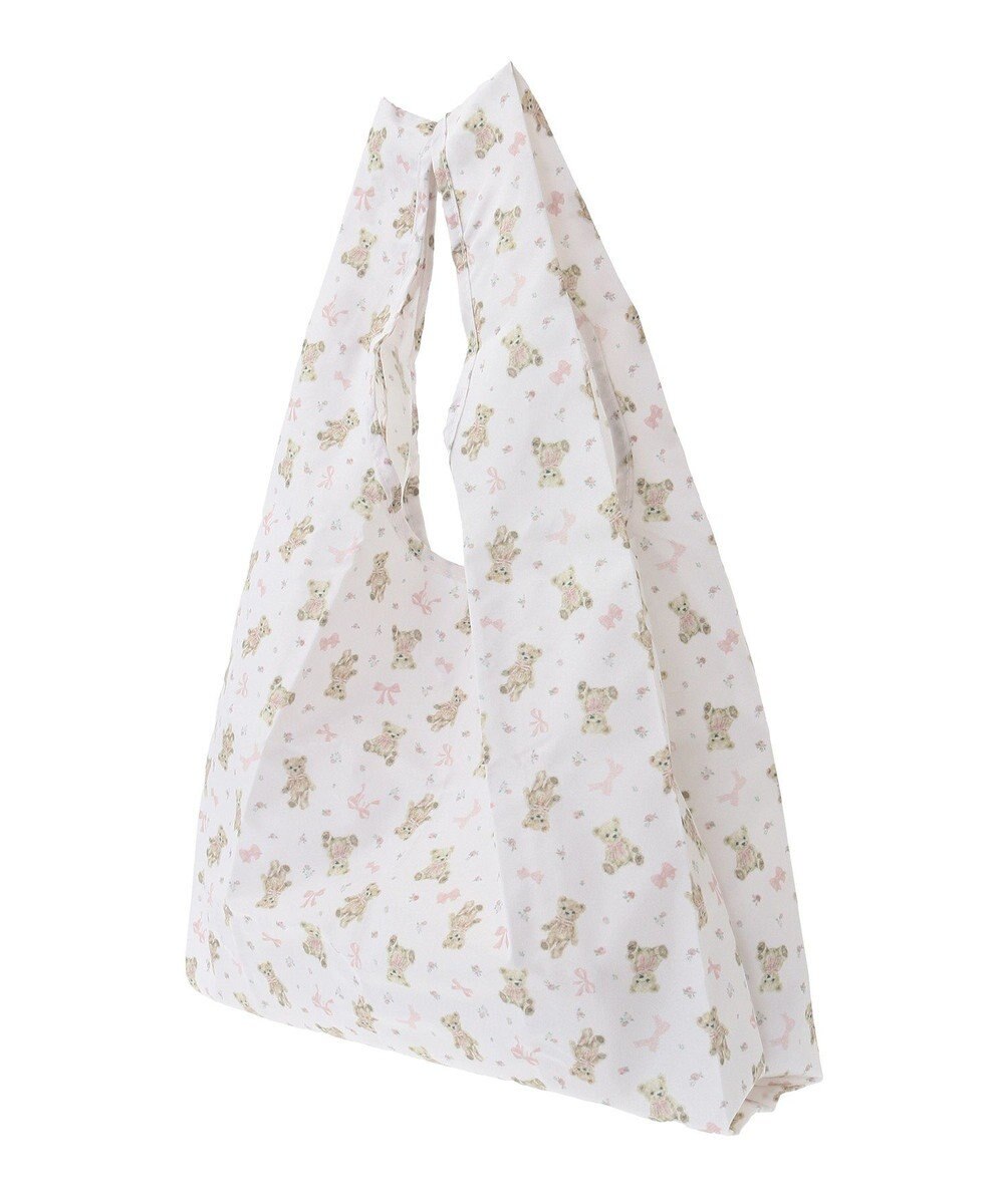 Maison de FLEUR ベアリボンプリントエコバッグ 