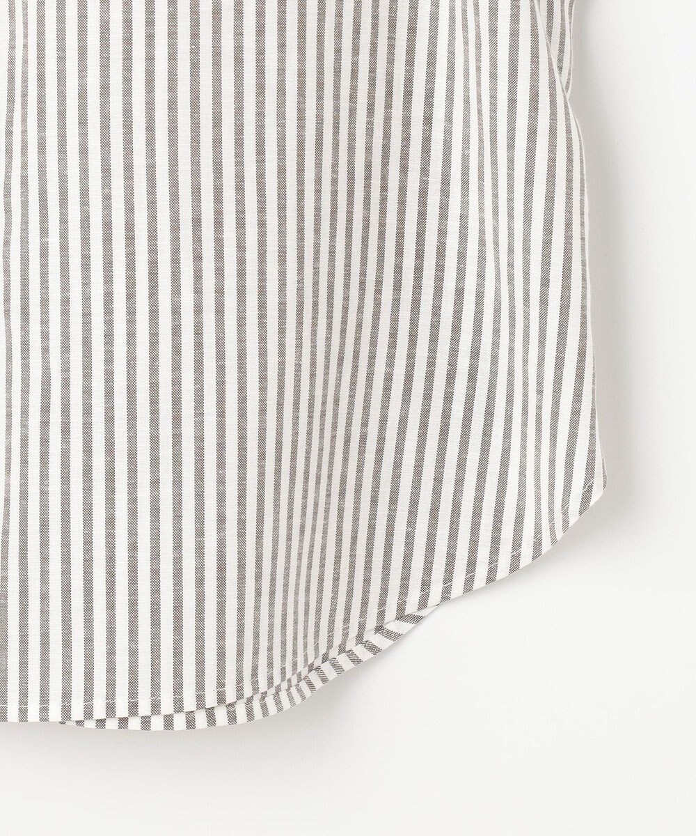 J.PRESS LADIES S リネンMIX ストライプ シャツ ブラウス 