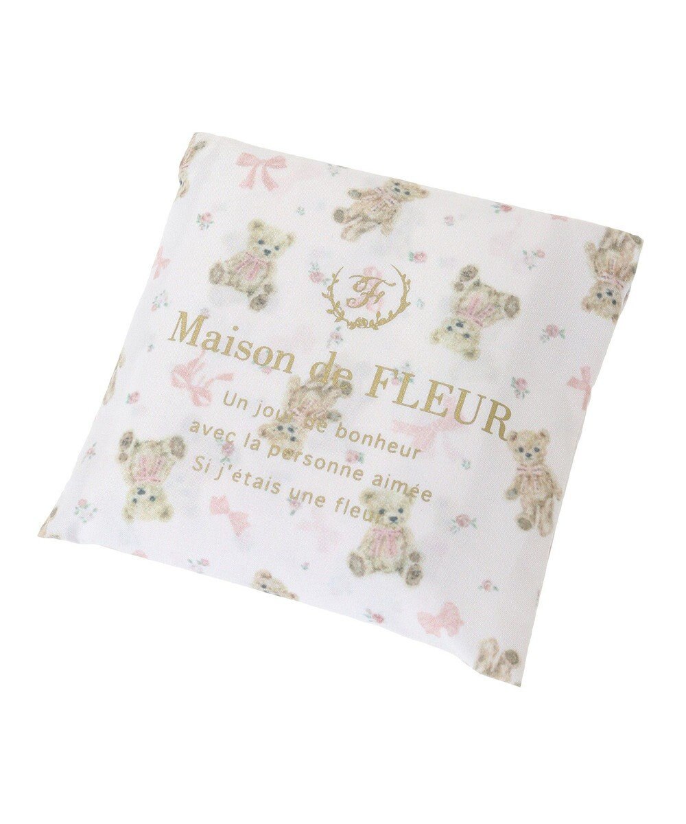 Maison de FLEUR ベアリボンプリントエコバッグ 