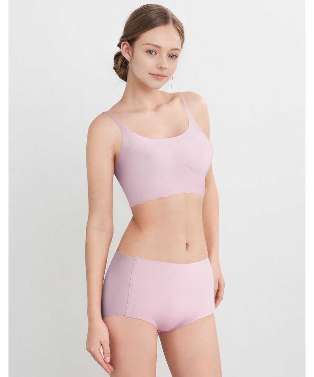 WACOAL 【GOCOCi ゴコチ】 ノンワイヤー ハーフトップ 伸びのよい素材を使用 ムレにくく快適 フラット仕上げ ホックなし ブラトップ レディース CGG220 /ワコール 