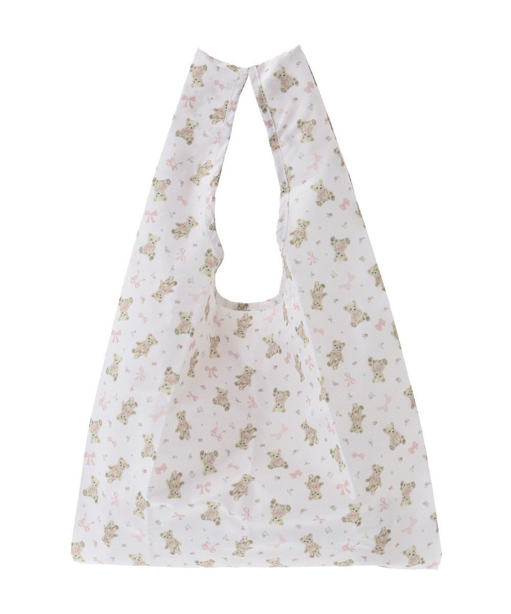 Maison de FLEUR ベアリボンプリントエコバッグ 