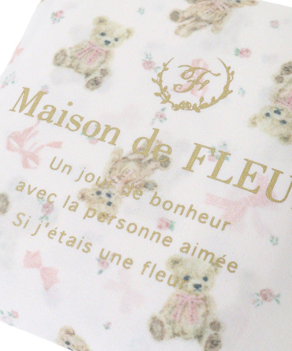 Maison de FLEUR ベアリボンプリントエコバッグ 
