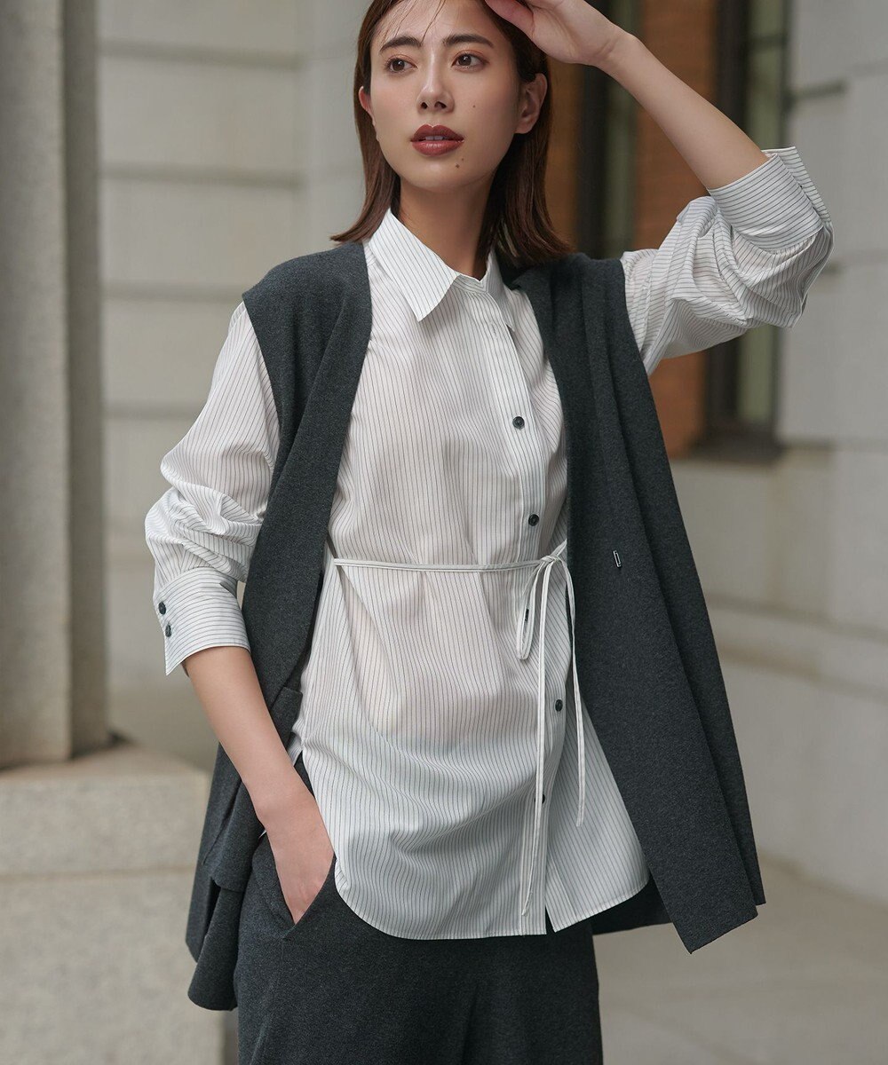 UNFILO レギュラーカラー ポプリンシャツ 