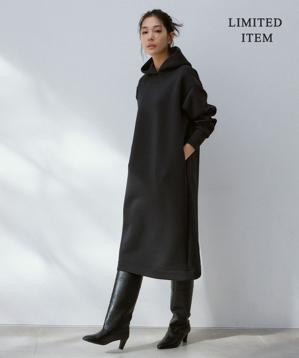 ICB 【WEB限定・洗える】ソフトダンボール フーディワンピース 