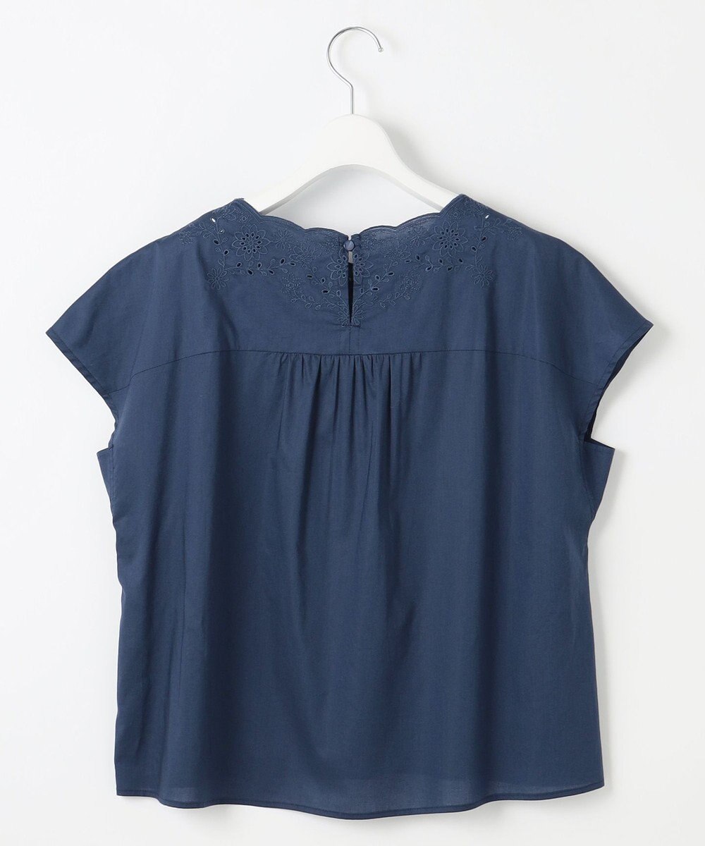 自由区 S 【WEB限定・接触冷感・洗える】エンブロイダリーローンプルオーバー ブラウス 