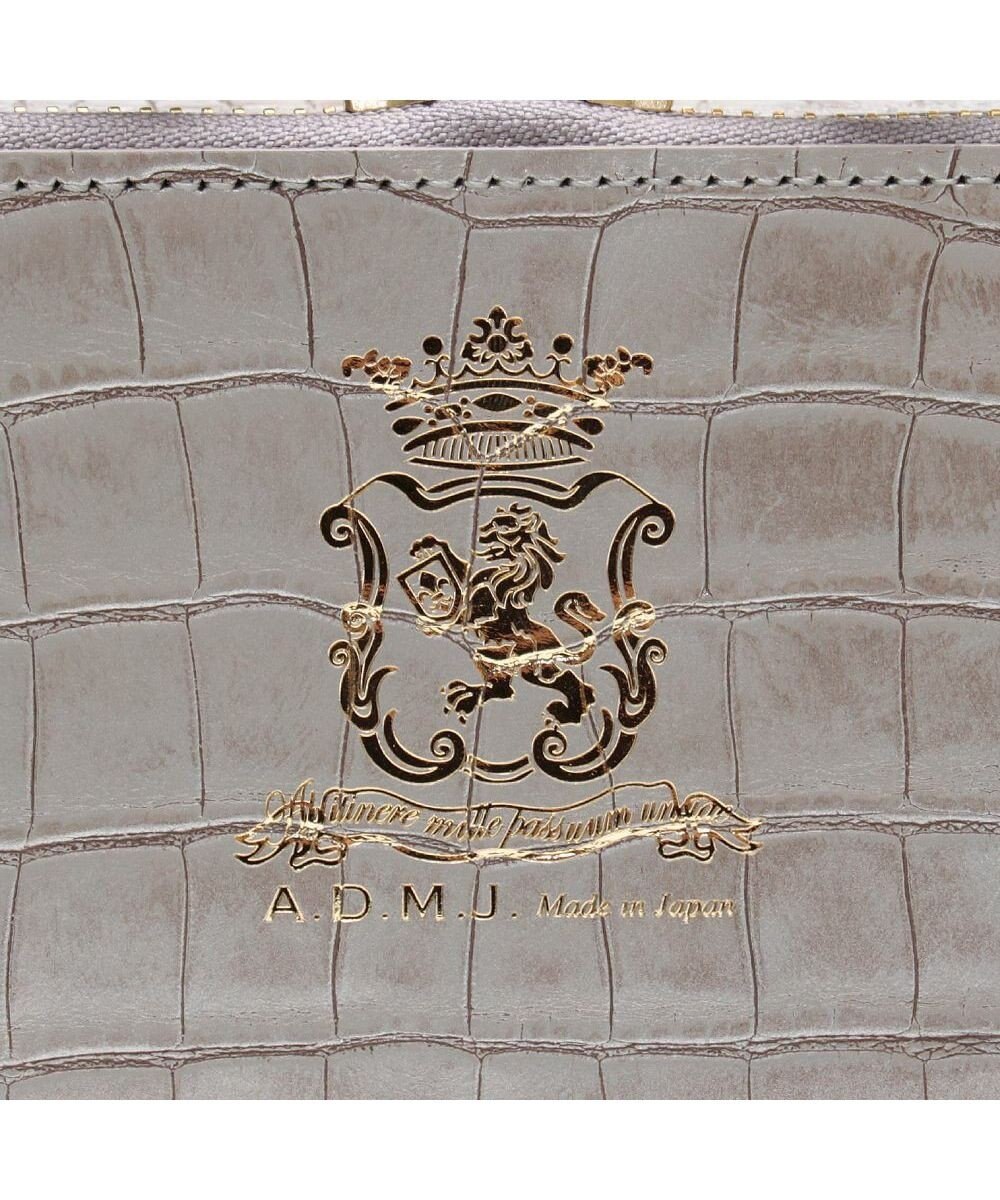 A.D.M.J. 【牛革】クロコ型押しスクエアショルダー 