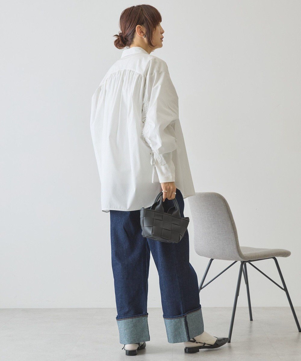 AMERICAN HOLIC 【イージーケア】バックギャザーリボンシャツ 