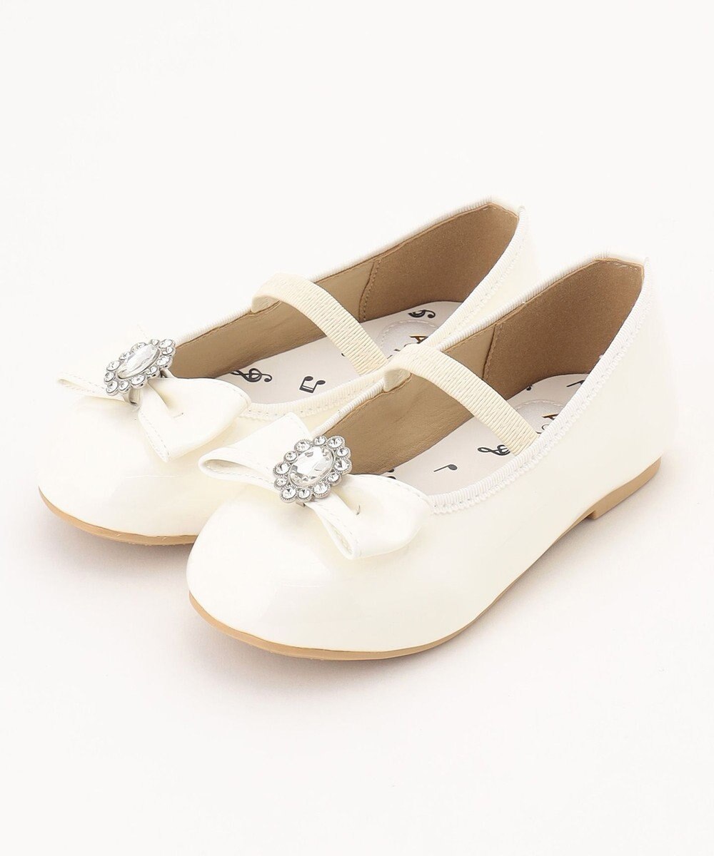 ANY KIDS エナメルフラットパンプス 