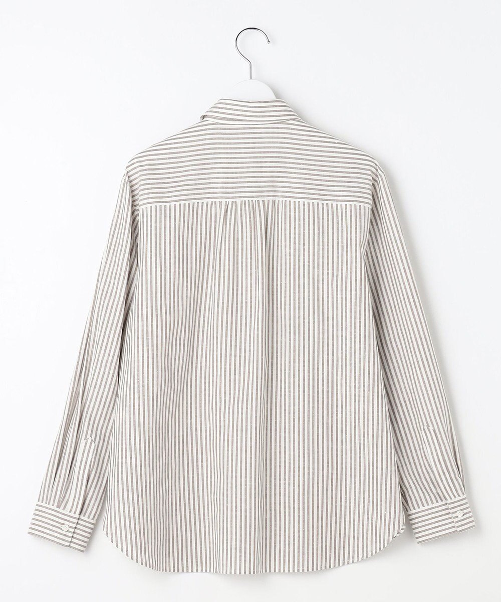 J.PRESS LADIES S リネンMIX ストライプ シャツ ブラウス 