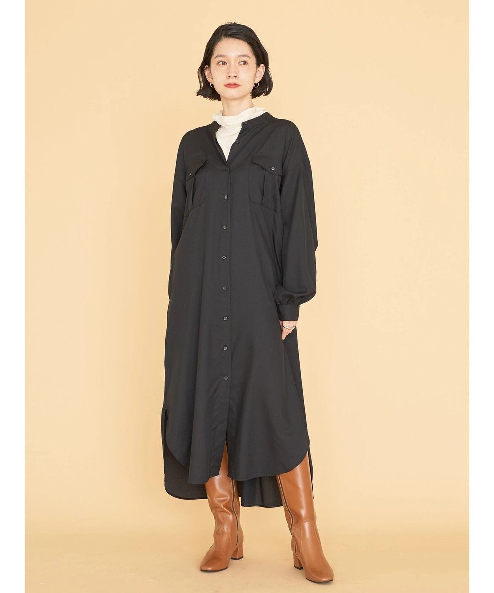AMERICAN HOLIC イージーケアＷポケットシャツワンピース 