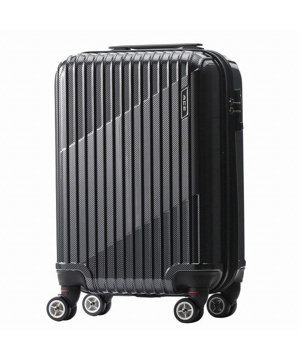 ACE BAGS & LUGGAGE ACE クレスタ スーツケース エキスパンド機能 2~3泊 機内持ち込み 06316 エース ブラックカーボン