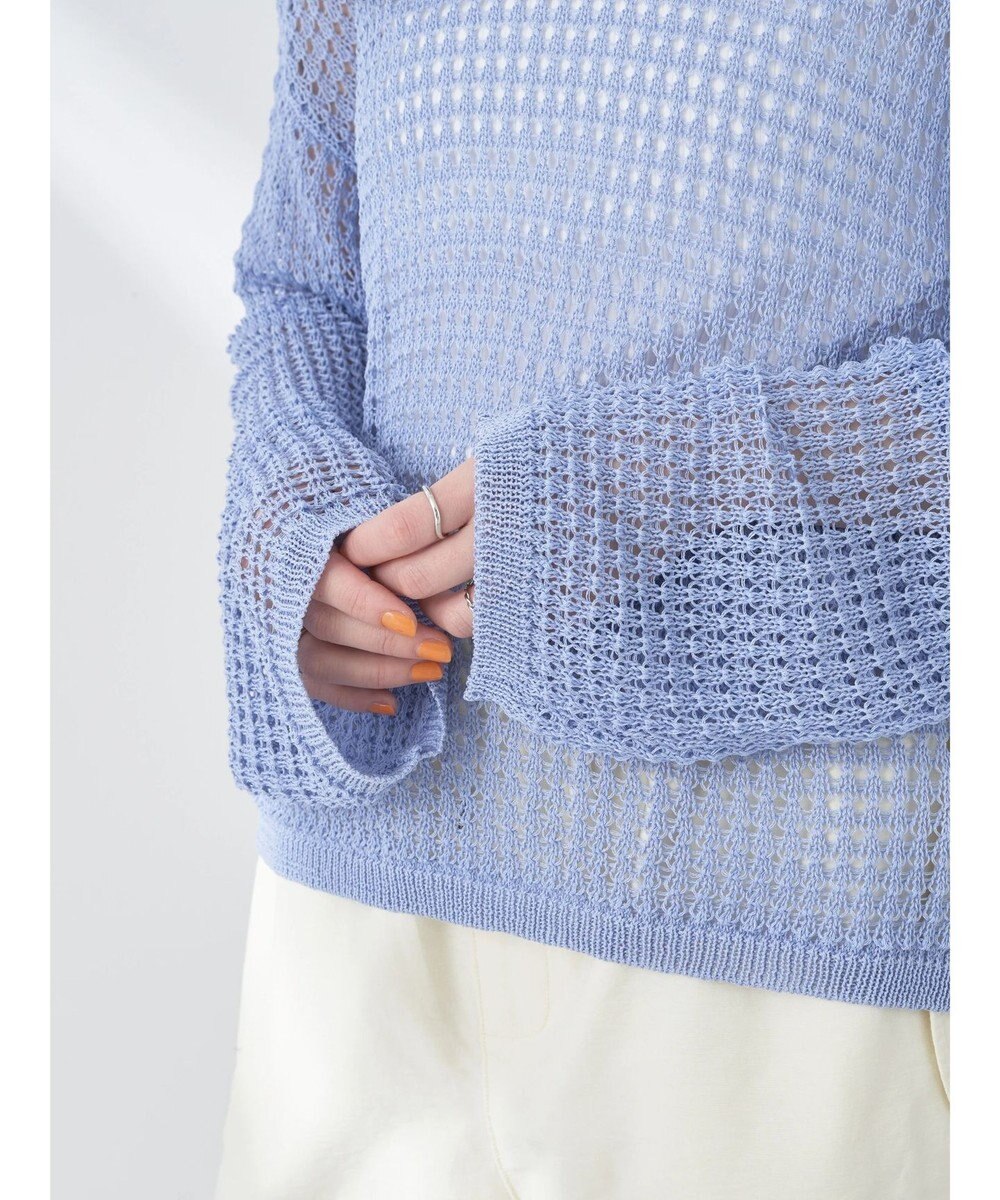 earth music&ecology レーシーニットプルオーバー 