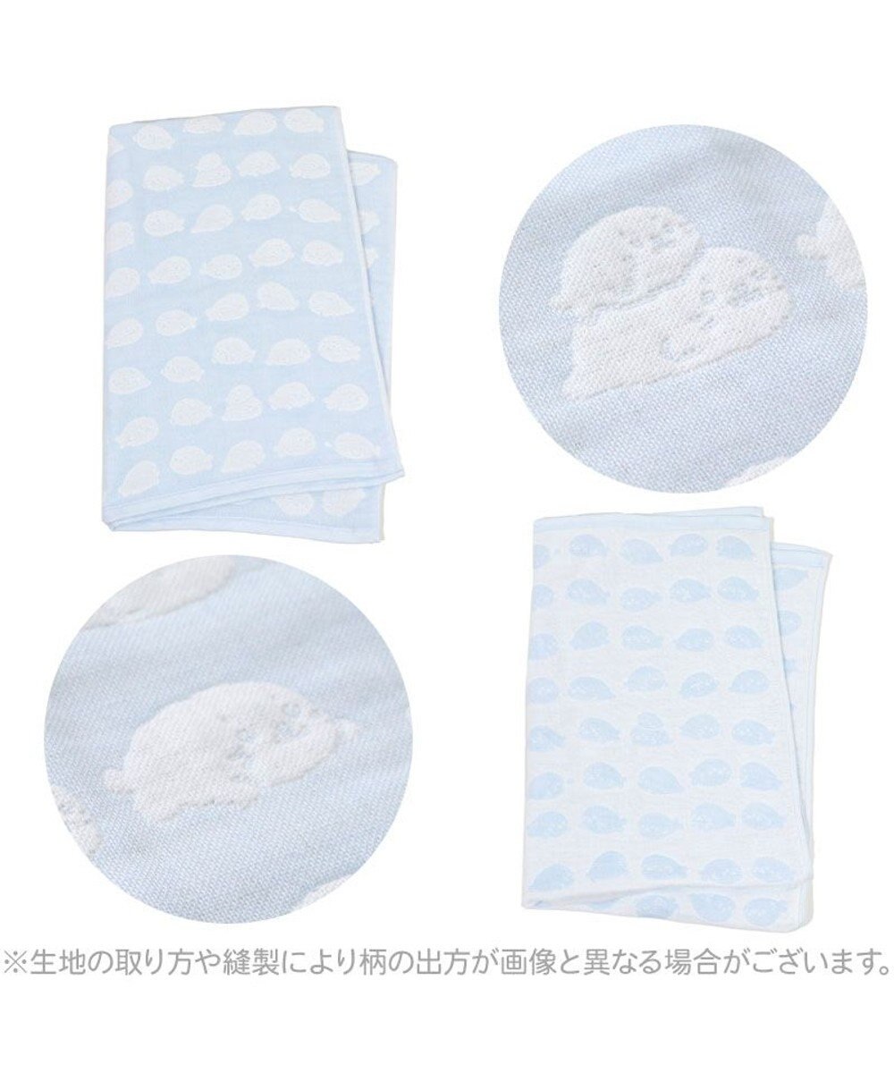 Mother garden しろたん いっぱい柄 6重ガーゼ バスタオル 