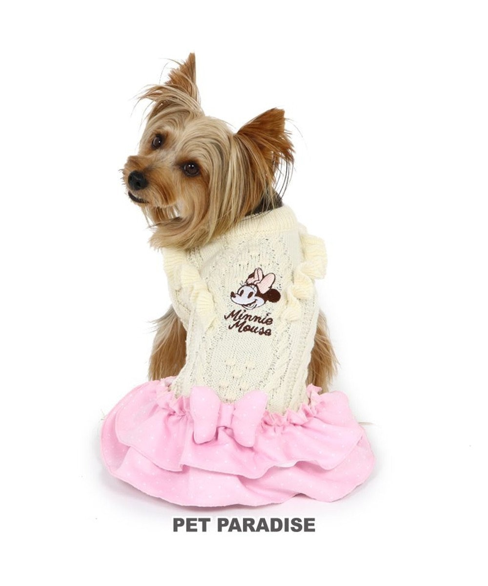 PET PARADISE 犬 服 ディズニー ミニーマウス ニット 【小型犬】 ポップコーン 編み ピンク（淡）