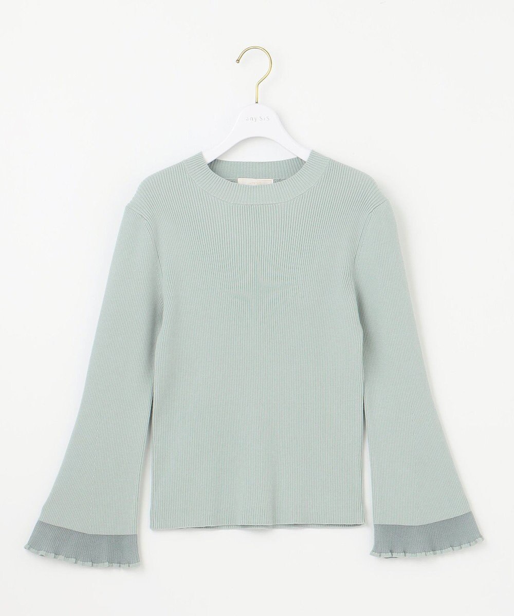 ANY SIS 【洗える】シアーディテール ニット 