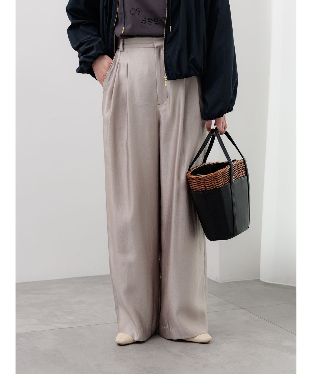 Te chichi シャイニーワイドパンツ(セットアップ可) 