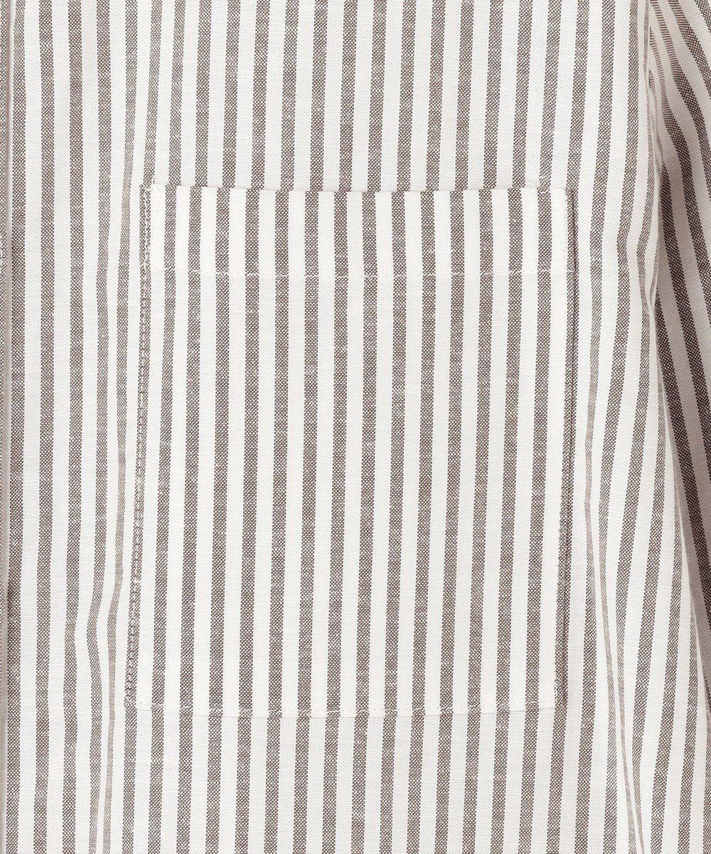 J.PRESS LADIES S リネンMIX ストライプ シャツ ブラウス 