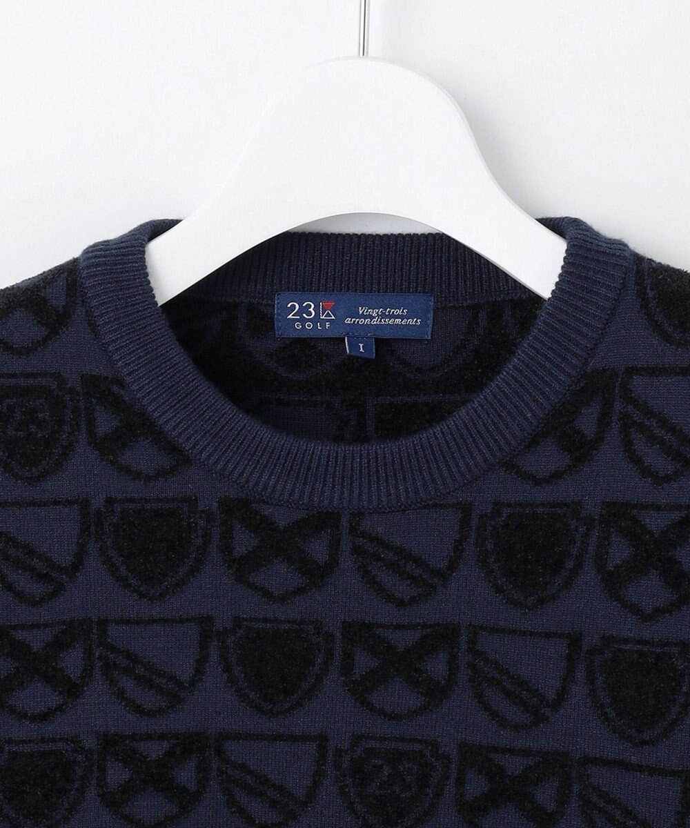 23区GOLF 【WOMEN】エンブレムジャガード ニット 