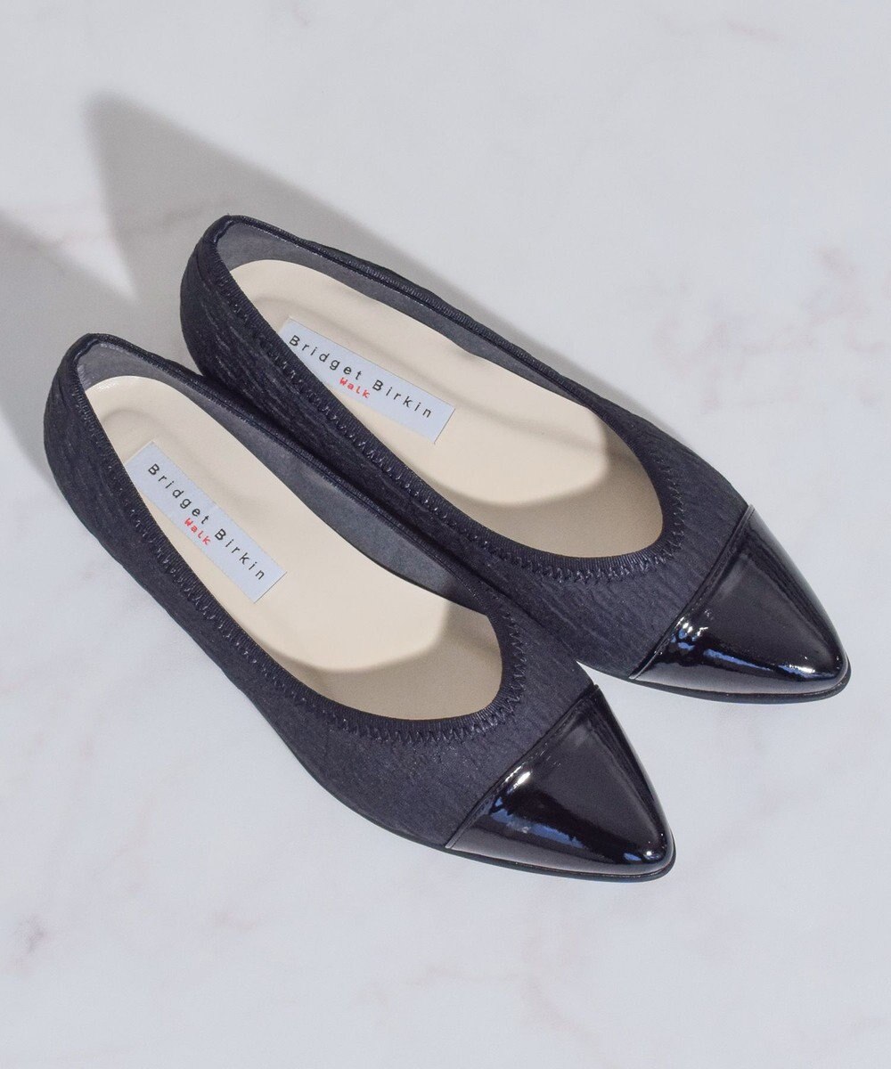 Bridget Birkin 【Bridget Birkin Walk】一文字切替えポインテッドウォーキングパンプス 