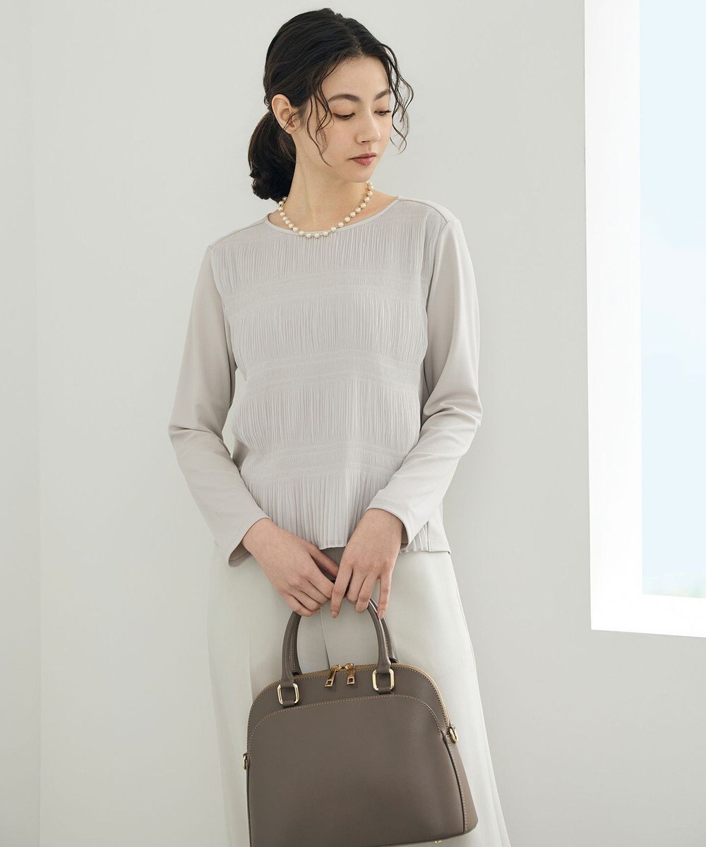 自由区 プリーツコンビジャージ ブラウス 