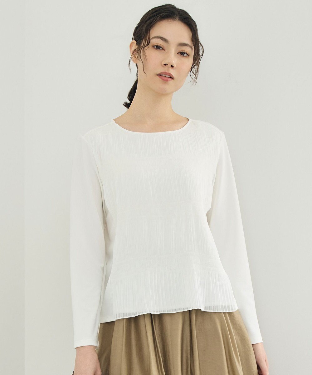 自由区 プリーツコンビジャージ ブラウス 