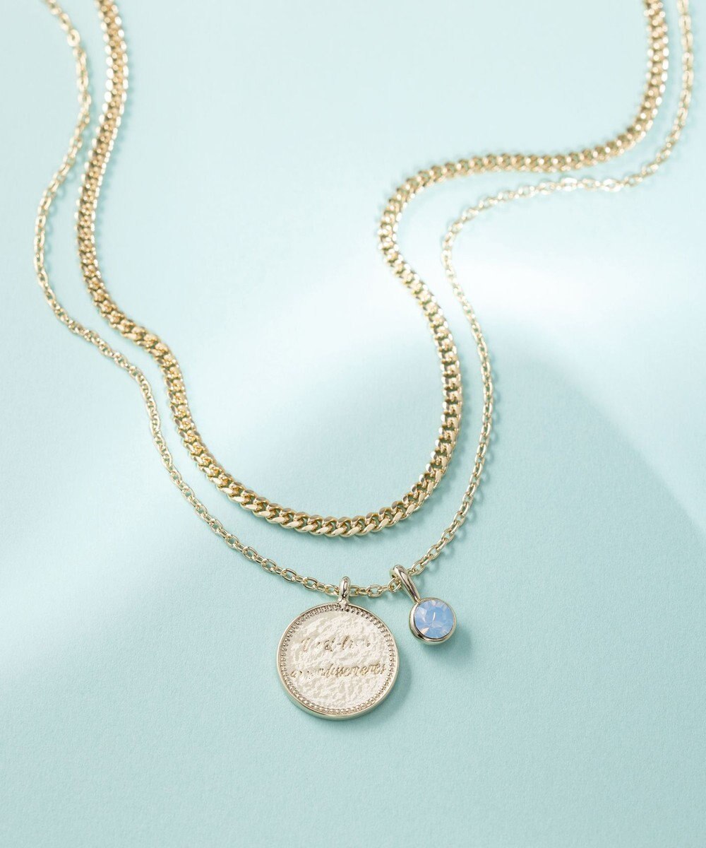 23区 カラーストーン コイン ネックレス 