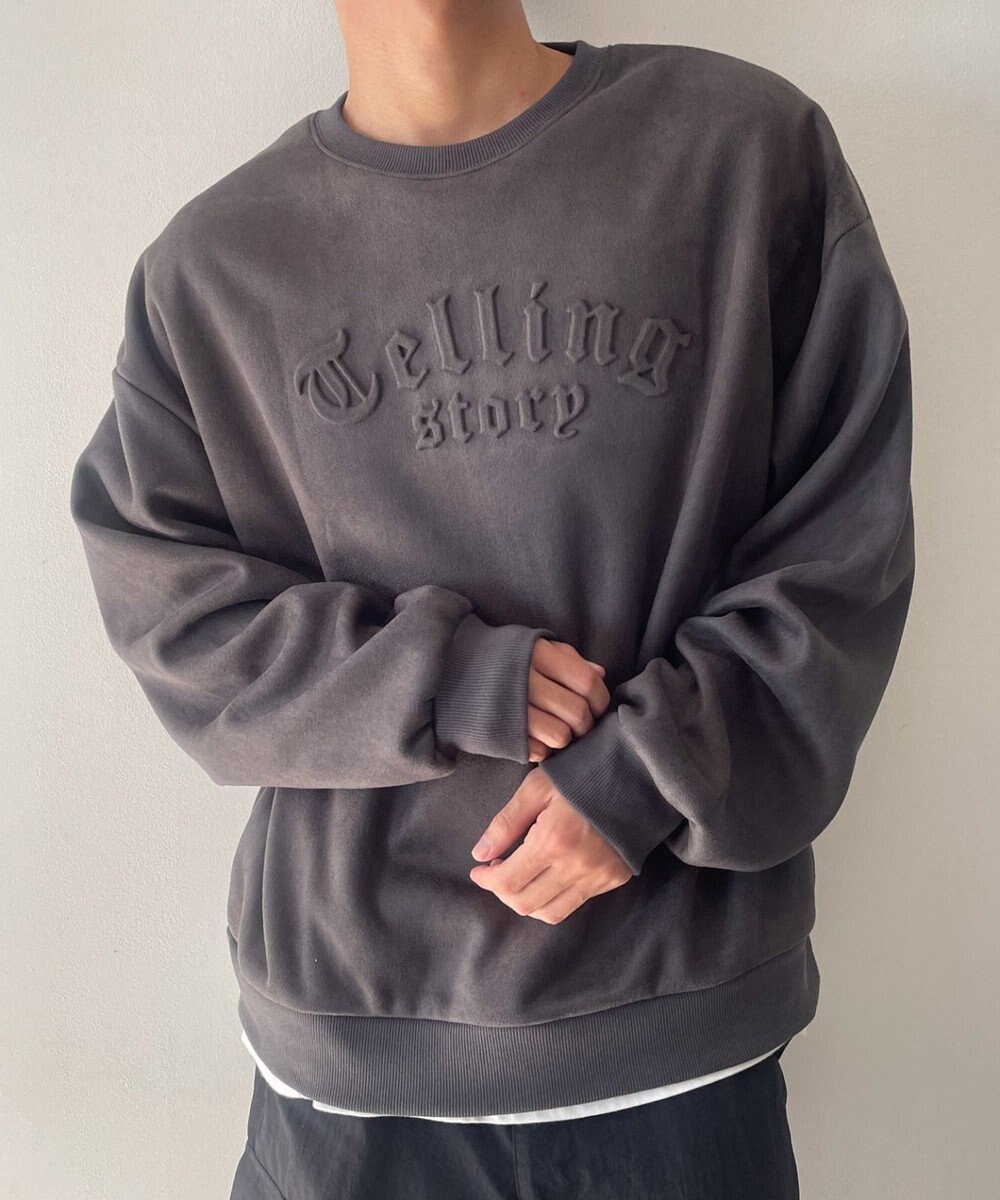 WEGO フェイクスウェードロゴプルオーバー 