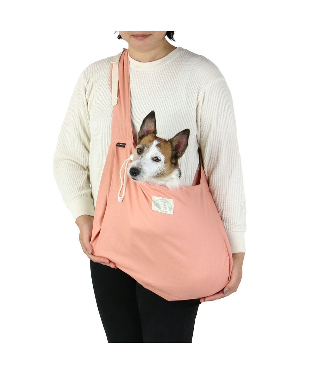 PET PARADISE ペットパラダイス リネン モバイル スリングキャリーバッグ 《ピンク》 