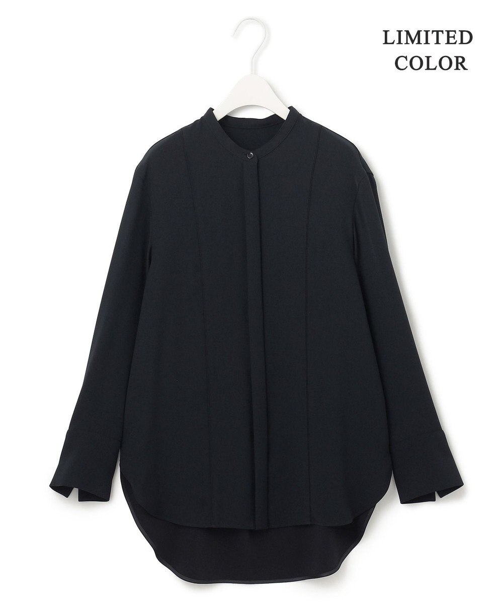 ICB 【WEB限定カラーあり・洗える】 ライトダブルクロス バンドカラーシャツ 