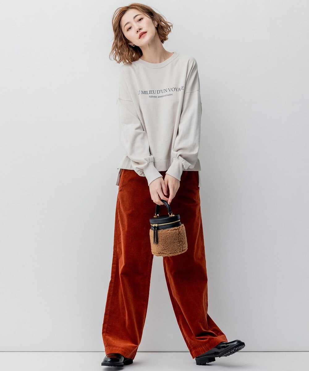 23区 【洗える】フレンチコットンテリー ロゴ トップス 