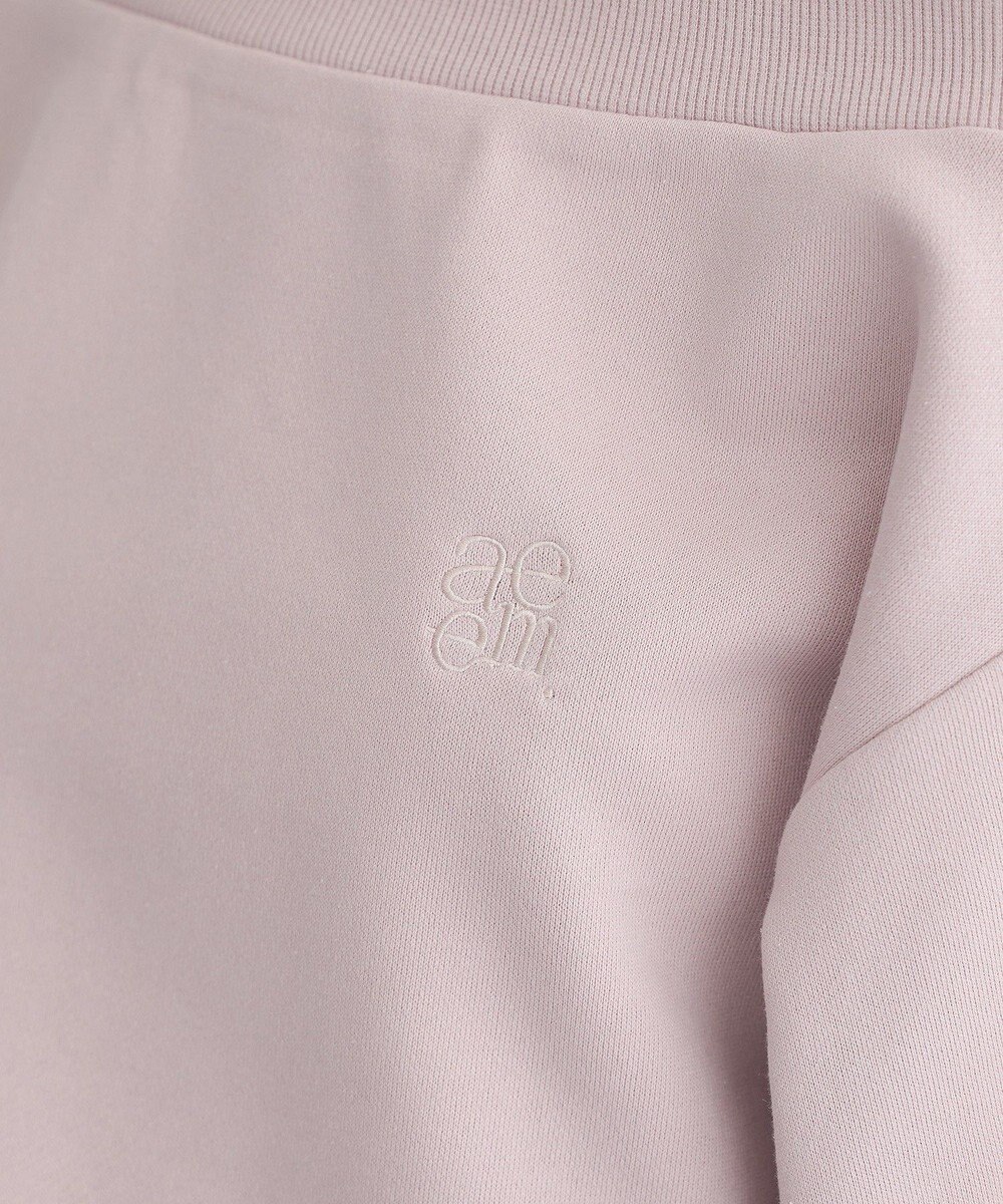 earth music&ecology ショート丈ワンポイント刺繍オフショルスウェット 