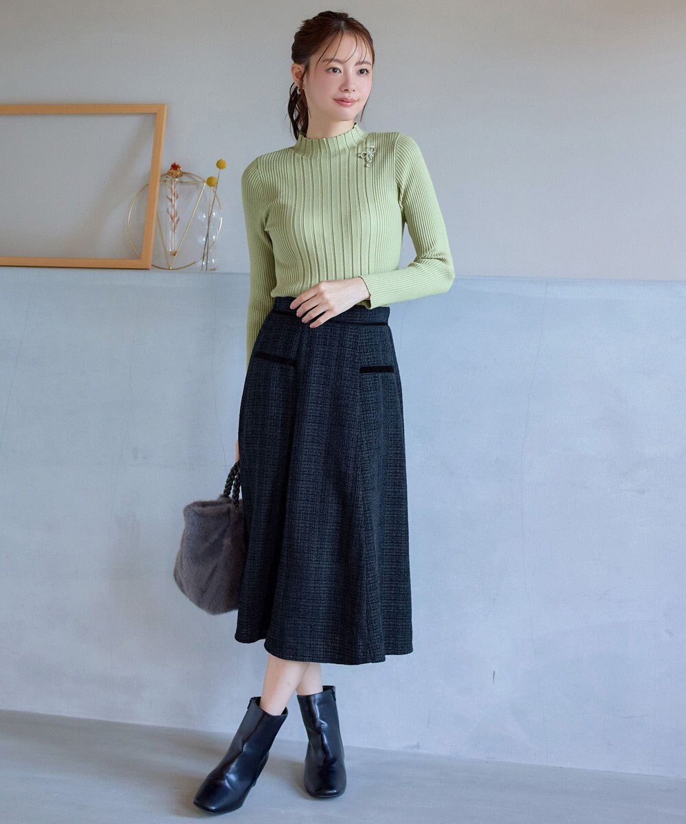 Tiaclasse 【新色追加・洗える】ランダムリブニットプルオーバー 