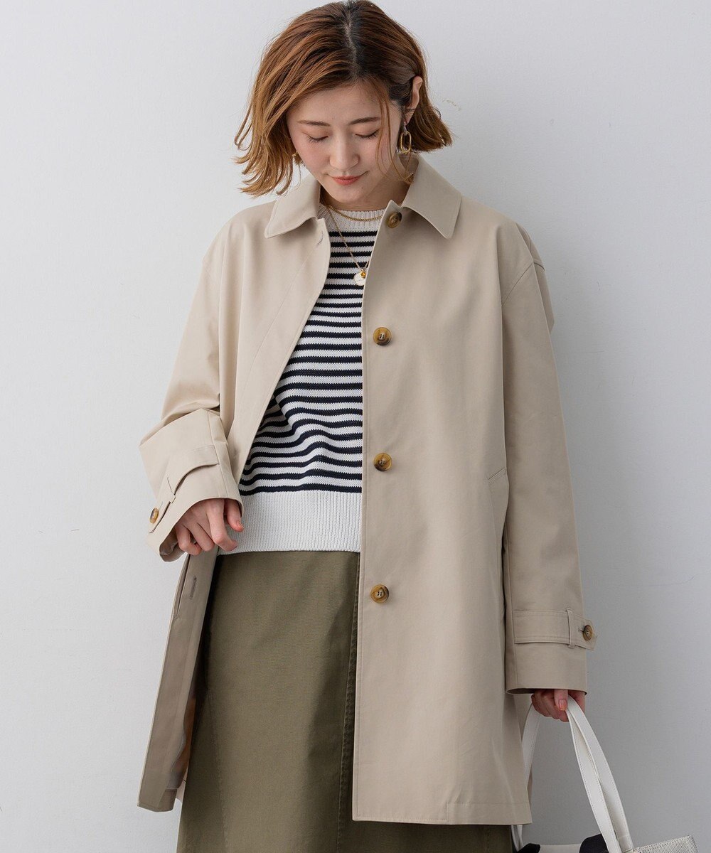 23区 L 【先行予約】エアータンブラー TCギャバジン ステンカラー コート 