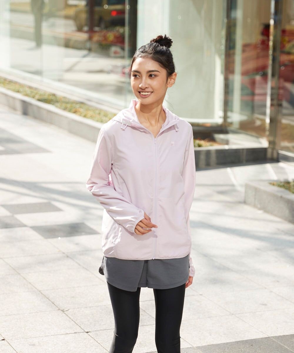 OP／FILA 【FILA】ラッシュガードフルジップ 軽量布帛パーカー 