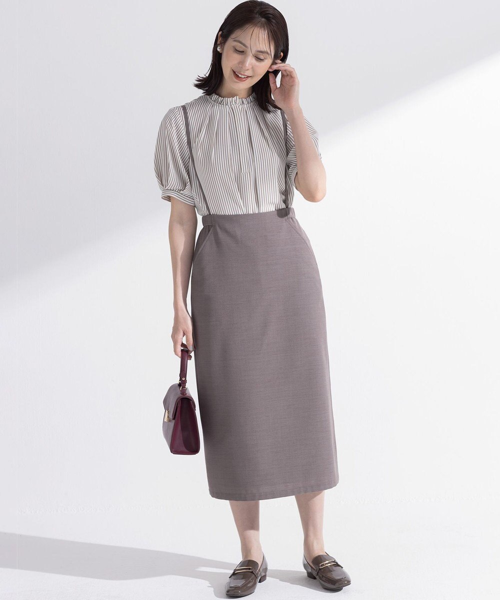 組曲 ライトデシンフリル襟 ブラウス 