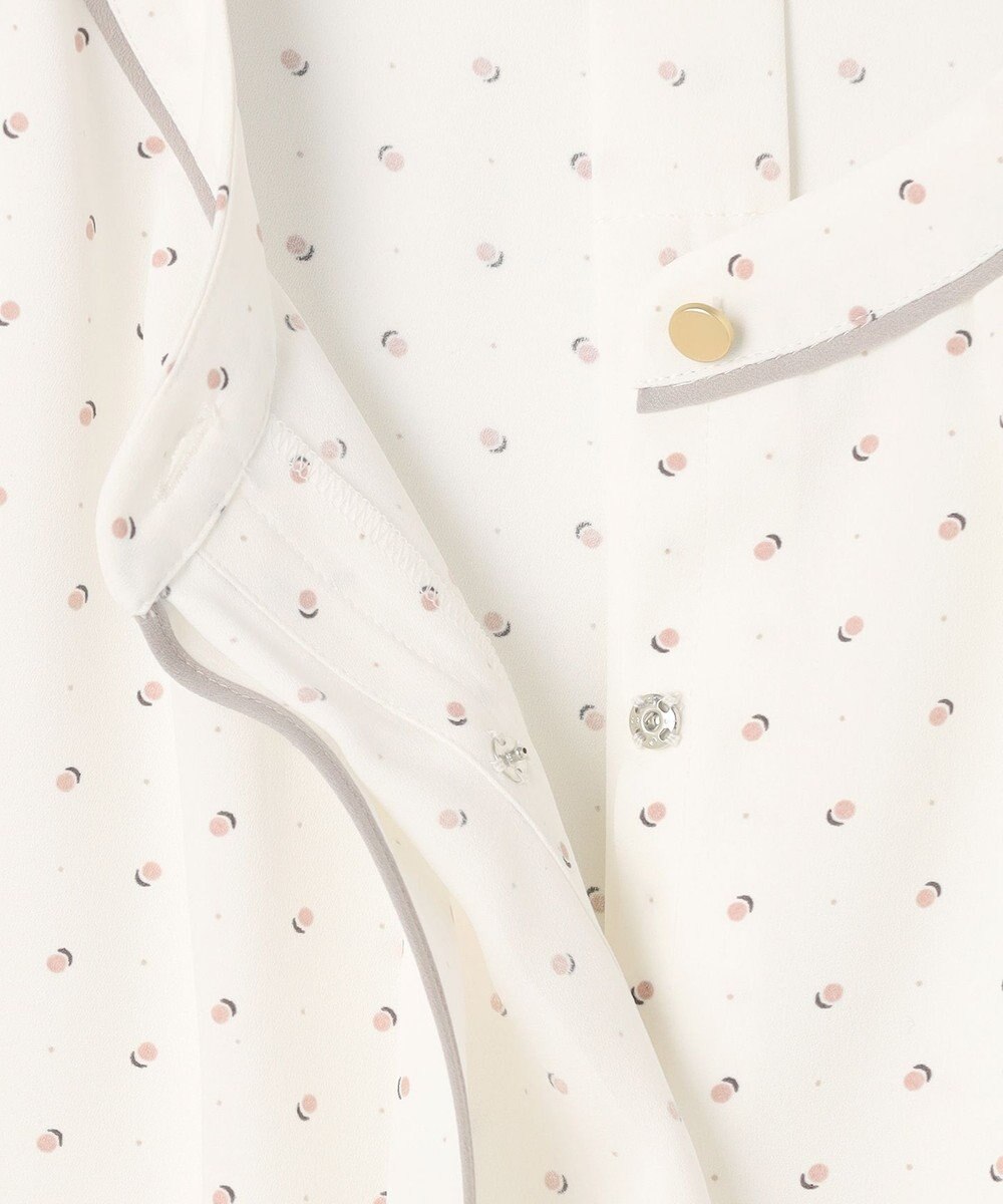 ANY SIS L 【洗える】バイカラーラッフルボウ ブラウス 